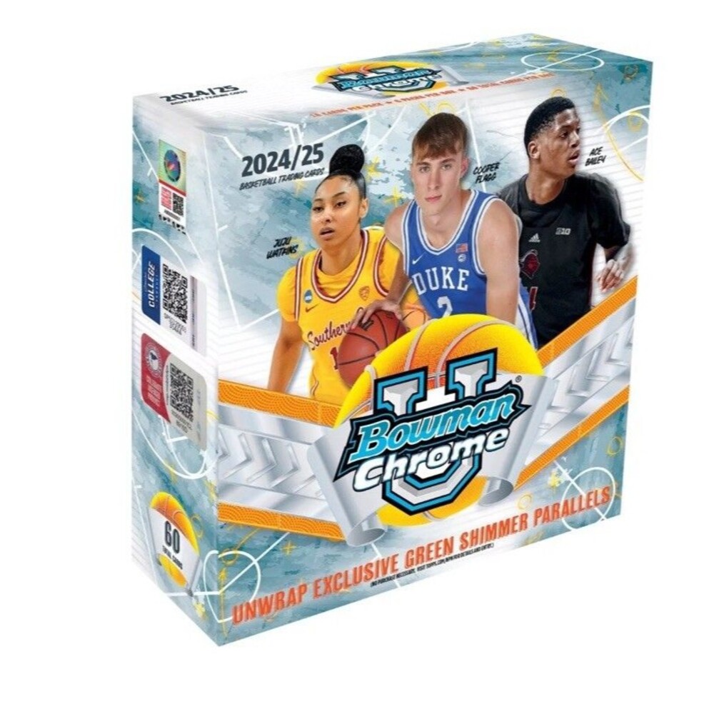 2024-25 Bowman University Chrome Basketball MEGA BOX (60 Cards) New FLAGG, Ju Ju